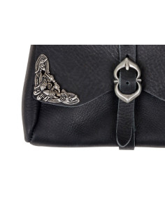 Bolso Medieval Erin con herrajes Celtas - negro 2