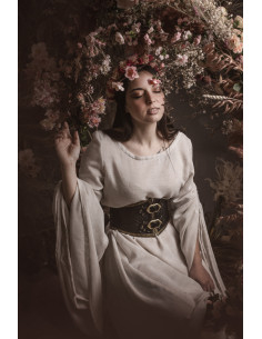 Noble Dames Corsetriem met Brokaat - Zwart