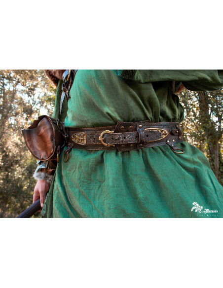 Cinturón medieval ancho Drakkar -...