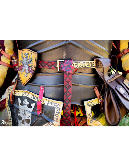 Cinturón calaveras-cruces fantasía en...