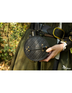 Medievaler Explorer-Wasserflasche aus Leder