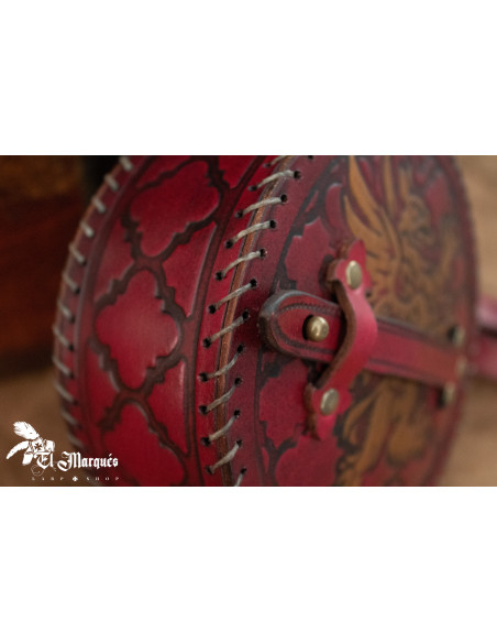 Cantimplora Explorer medieval en cuero