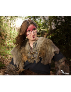 Vikingerkriegerinnenumhang Freyja aus Kaninchenfell