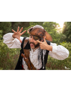 Piraten Ooglap in bruin leer 2