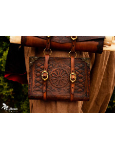 Porta-pergaminos set con libro Grimorio para LARP