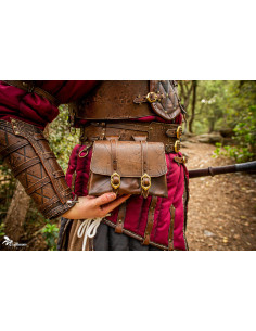 Medievaler Abenteurerbeutel aus Leder, verschiedene...