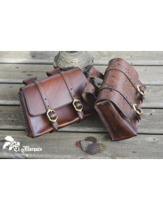 Bolsa Medieval Adventurer en cuero, varios acabados 2