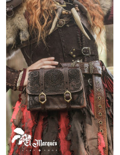 Bolso Vikingo Drakkar en cuero