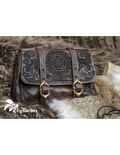Bolso Vikingo Drakkar en cuero 2