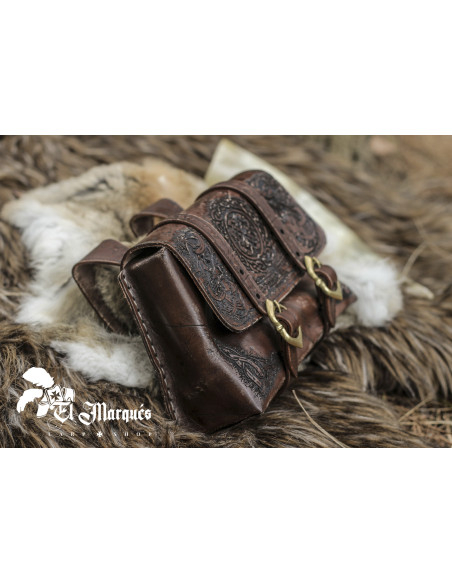 Vikinger Drakkar Tasche aus Leder