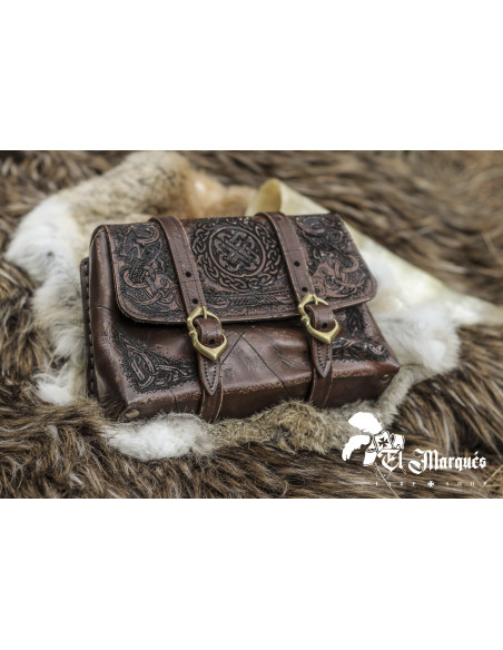 Vikinger Drakkar Tasche aus Leder