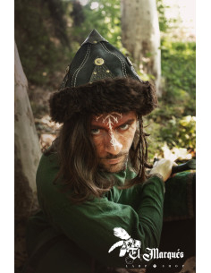 Sombrero Vikingo de oveja y cuero