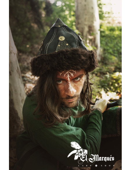 Sombrero Vikingo de oveja y cuero