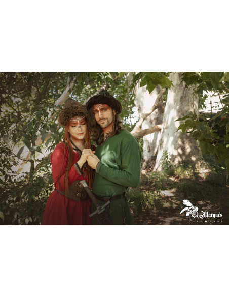 Sombrero Vikingo de oveja y cuero