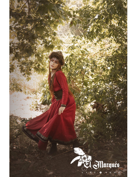 Vikingehat af får og læder