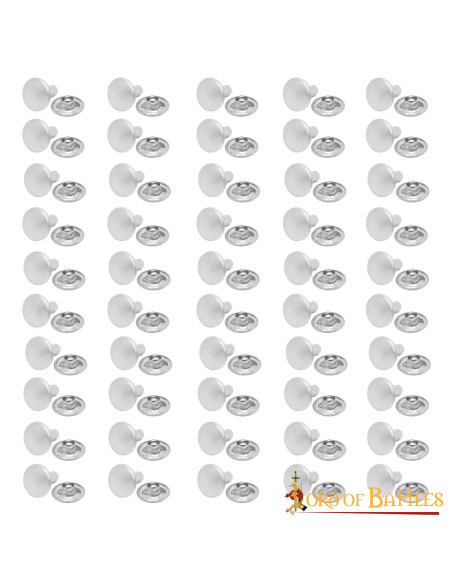 Juego de 50 botones medievales en acero