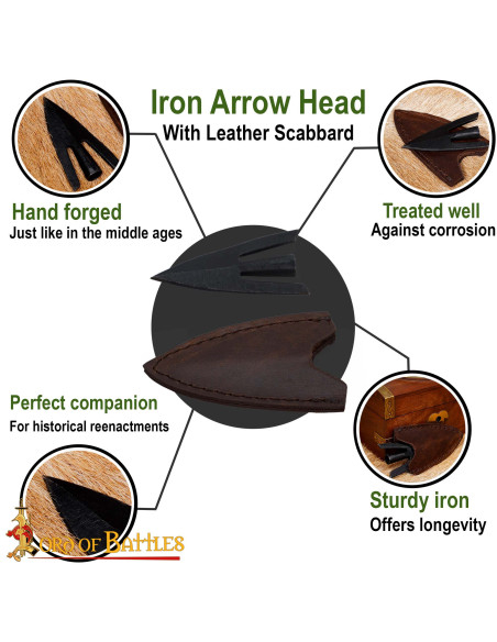 Middelalderpilspids, svanehaler, med...