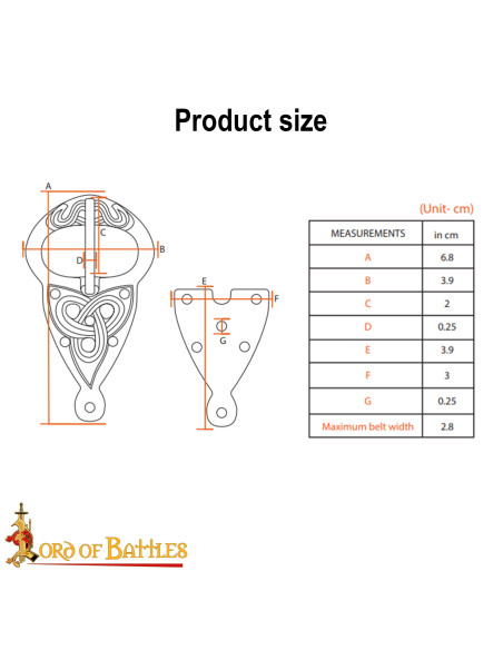 Vikingebæltespænde med keltiske knuder