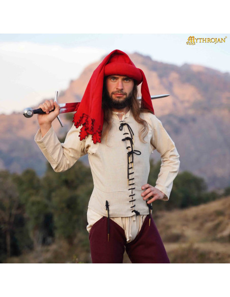 Camisa medieval sin mangas en color...