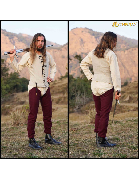 Camisa medieval sin mangas en color...