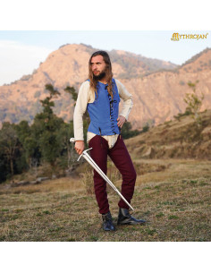 Camisa medieval sin mangas en color azul