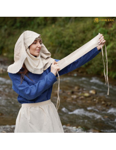 Bandana medieval dama en crudo 2