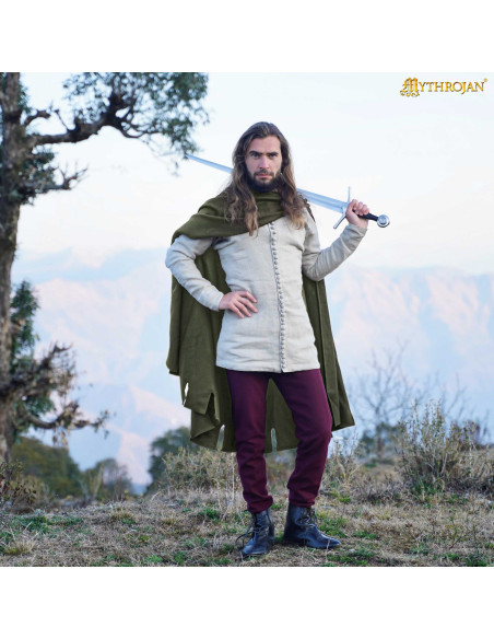 Capa Medieval de lana Bocksten Man....