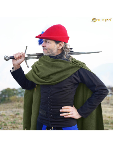 Capa Medieval de lana Bocksten Man....