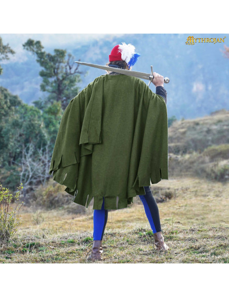 Capa Medieval de lana Bocksten Man....