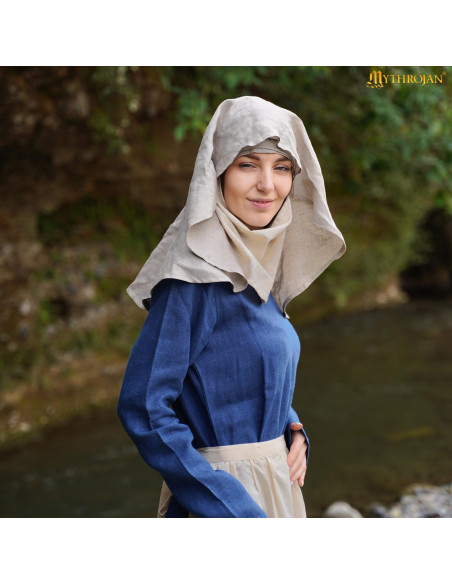 Middelalderligt slør, oplyst jomfru i...