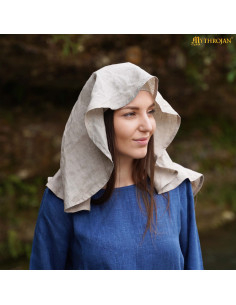Velo medieval del Peregrino en lino - Beige 2