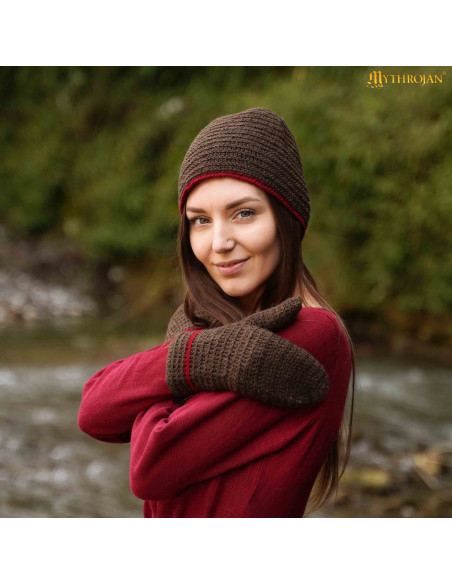 Manoplas vikingas y medievales en lana