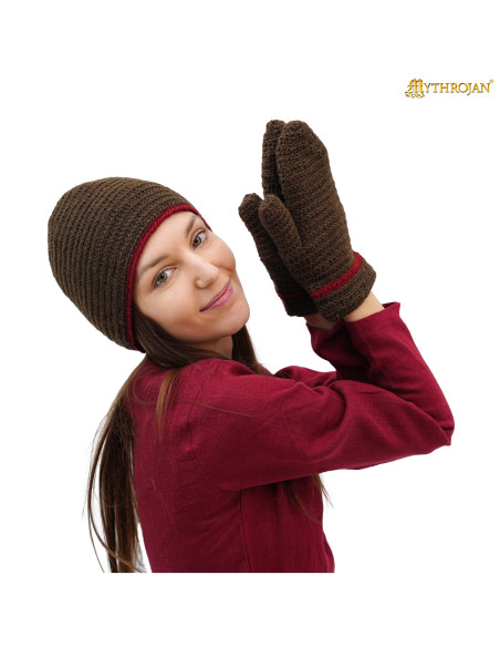 Manoplas vikingas y medievales en lana