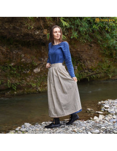 Delantal medieval de campesina en lino