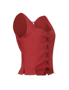 Corpiño medieval mujer Tika en algodón, granate 2
