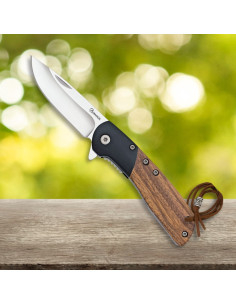 Albainox-Messer, schwarzes Zebra-Holz (16,20 cm.)