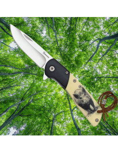 Navaja Jabalí Albainox, sort træ ABS (16,20 cm.)
