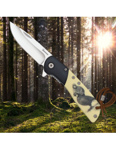 Navaja Perdiz Albainox, schwarzes Holz ABS (16,20 cm.)