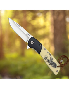 Ciervo Albainox zakmes, zwart ABS (16,20 cm.)