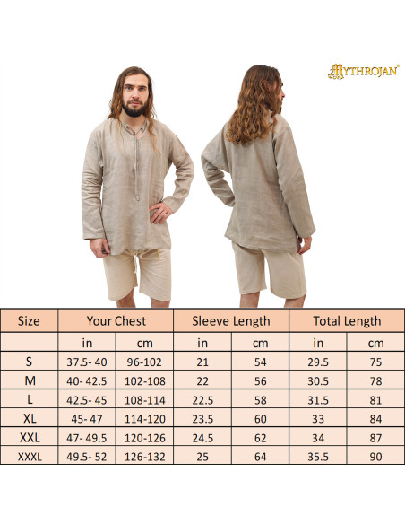 Camisa medieval hombre en lino