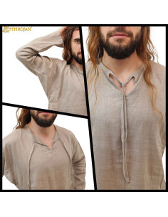 Camisa medieval hombre en lino 2