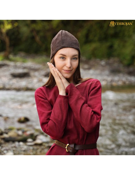 Gorro Vikingo Birka en lana marrón