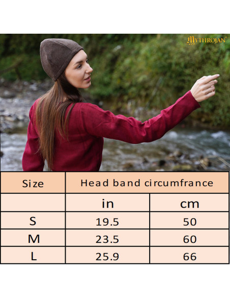 Gorro Vikingo Birka en lana marrón