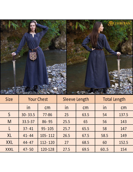 Vikingerkleid Astrid aus Wolle