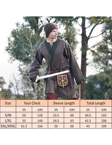 Vikinger Wollmantel Klappenrock oder...