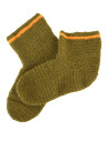 Wollsocken Crochet, grün-gelb