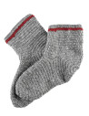 Calcetines de lana Crochet, gris-rojo