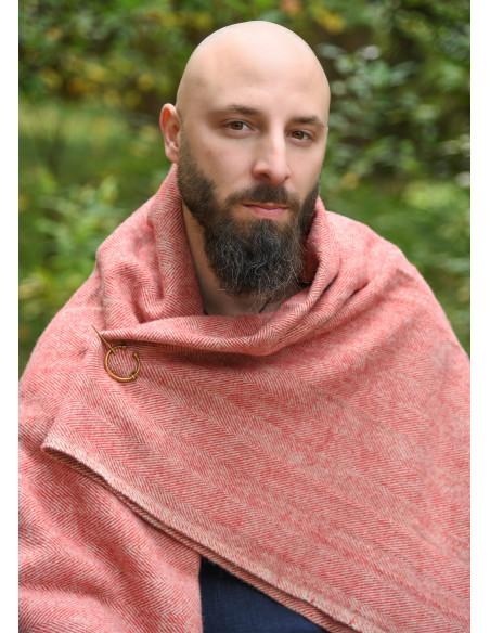 Uld sjal i hørmønster med...