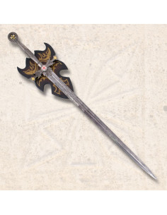 Espada Templaria con soporte de pared (117 cm.)