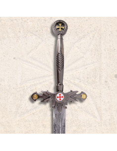 Espada Templaria con soporte de pared (117 cm.) 2